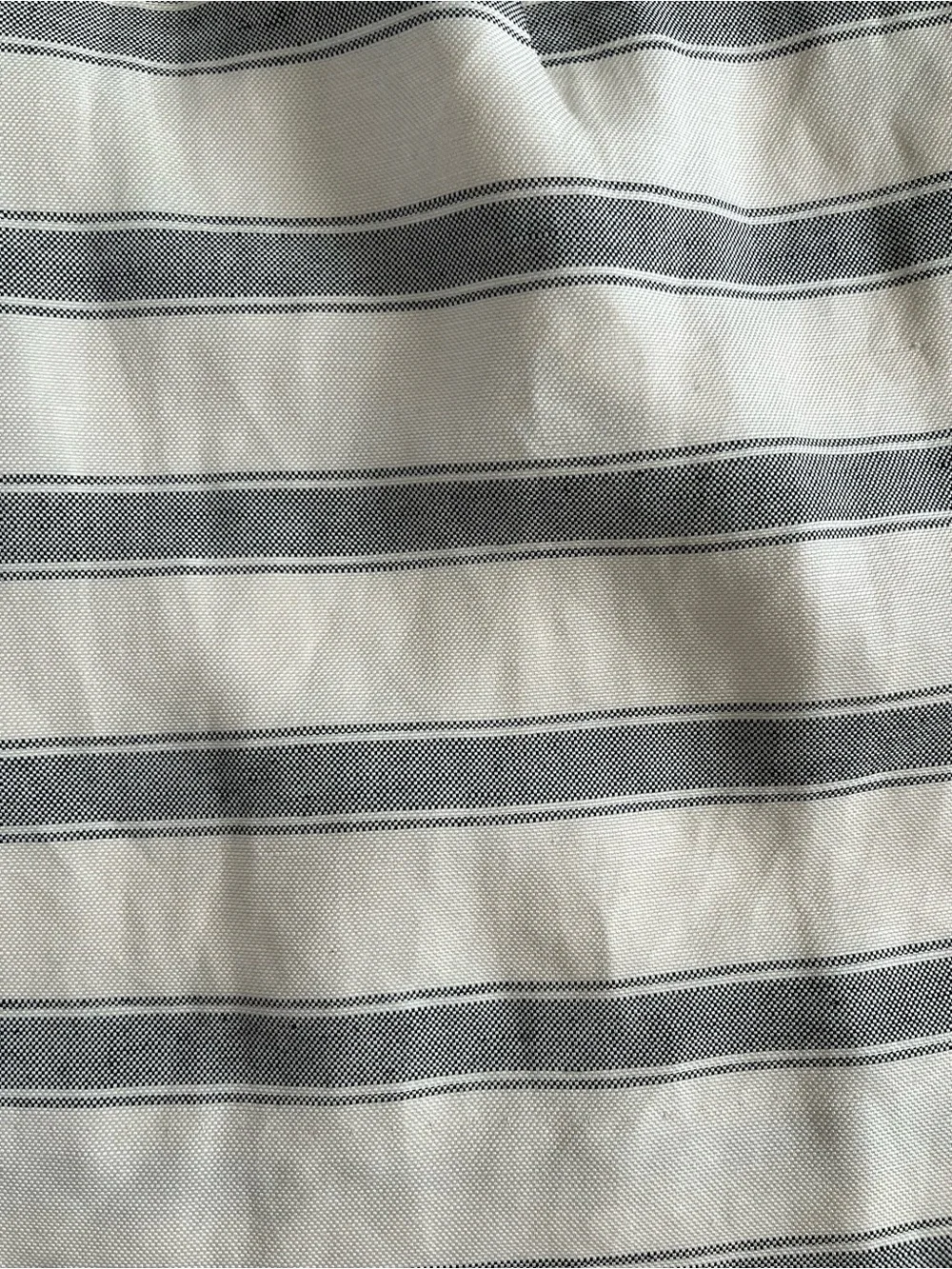 J. Crew Cream and Gray Striped Pencil Skirt